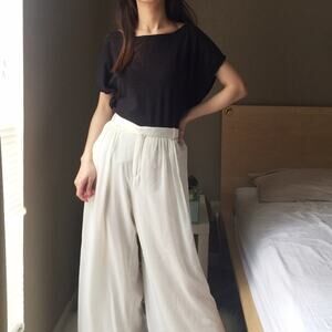 DKNY 100% Cotton Knit Top In Black.--ZA2